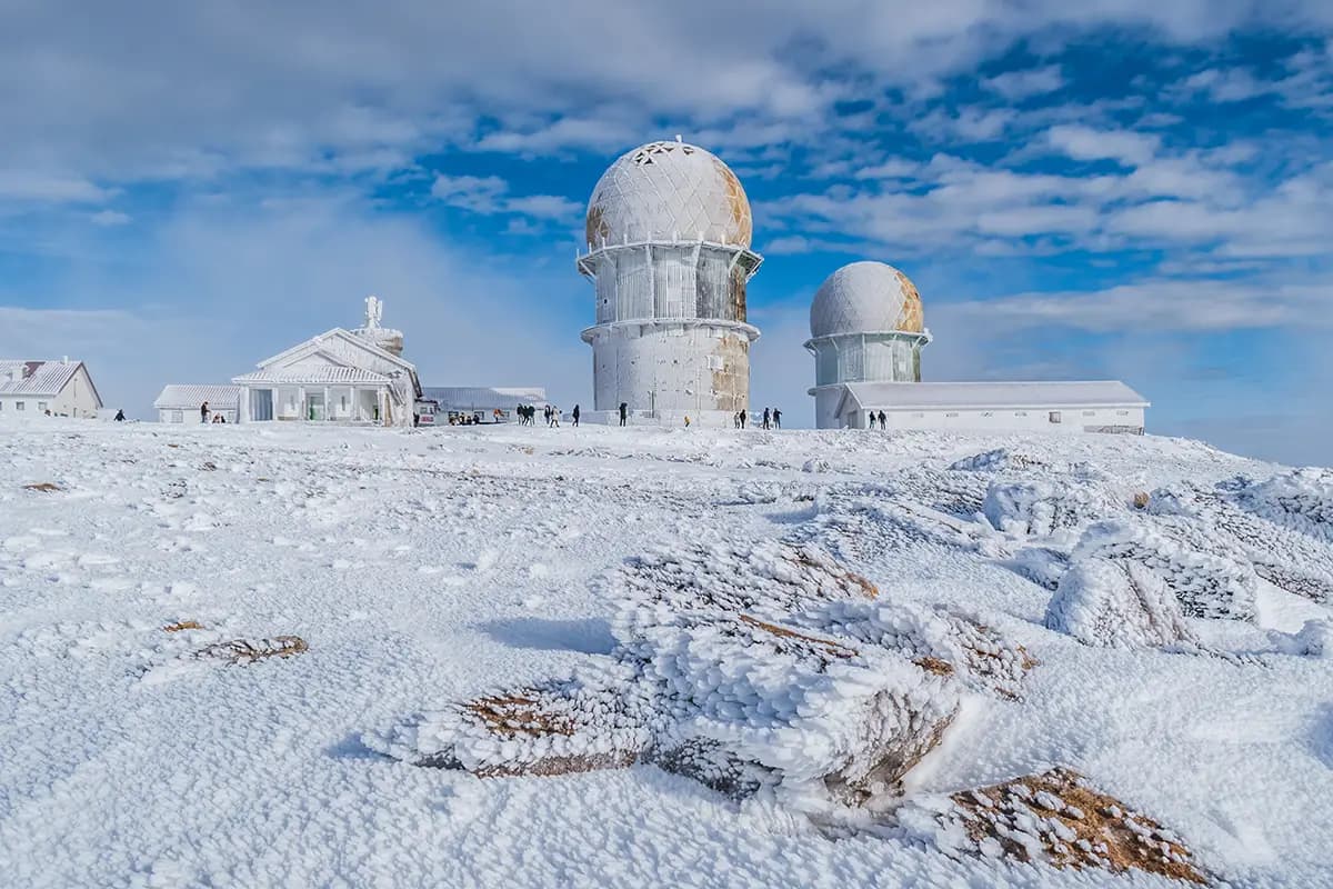 Torres da Serra, in Serra da Estrela, one of the few places in Portugal where it snows.