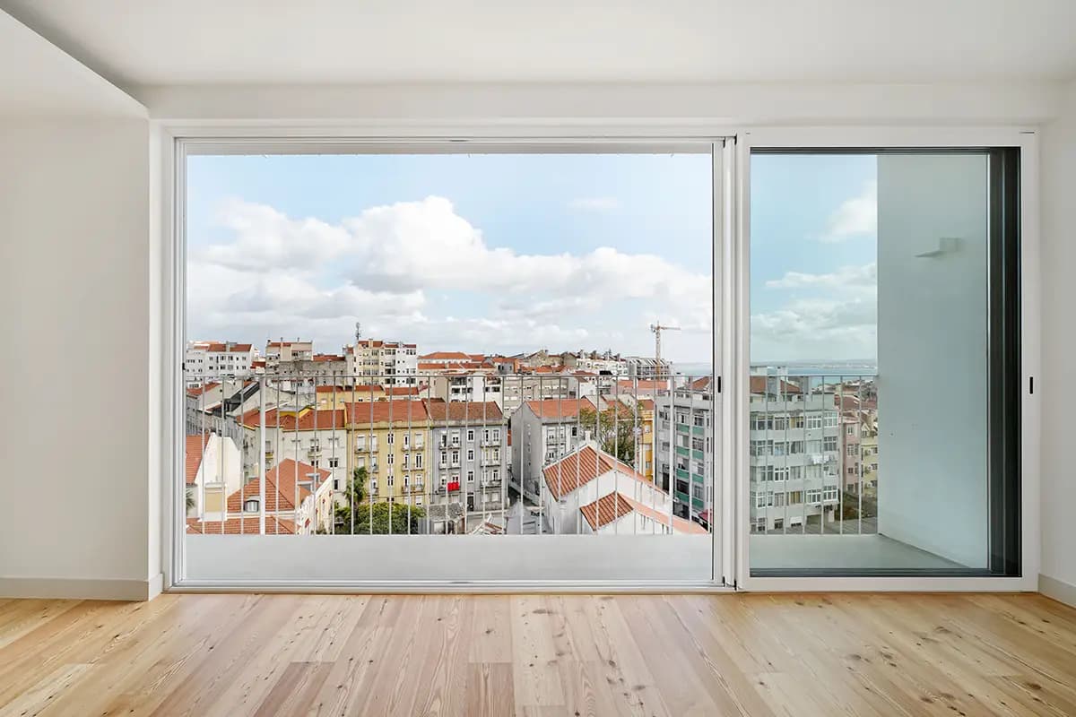 View from an apartment for sale in Lisbon.