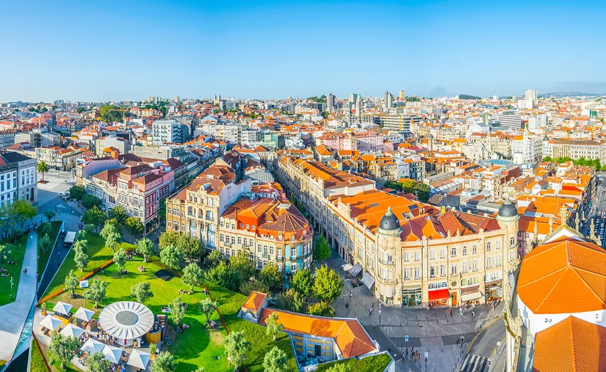 Praça de Lisboa in Porto city.