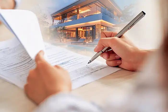 Signing a promissory contract for a property purchase in Portugal